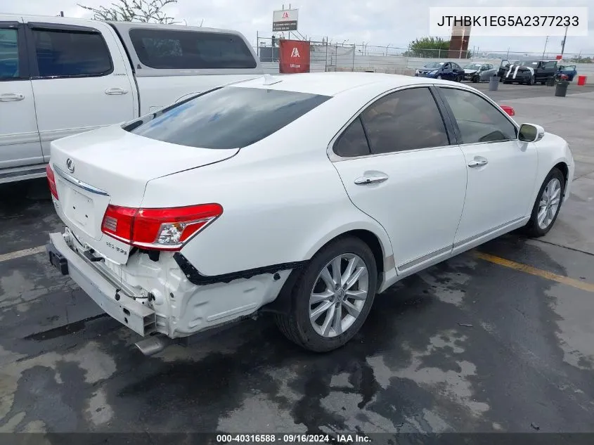 JTHBK1EG5A2377233 2010 Lexus Es 350 350