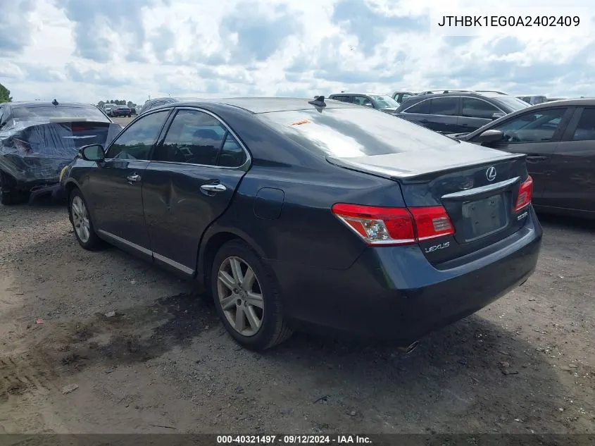 JTHBK1EG0A2402409 2010 Lexus Es 350