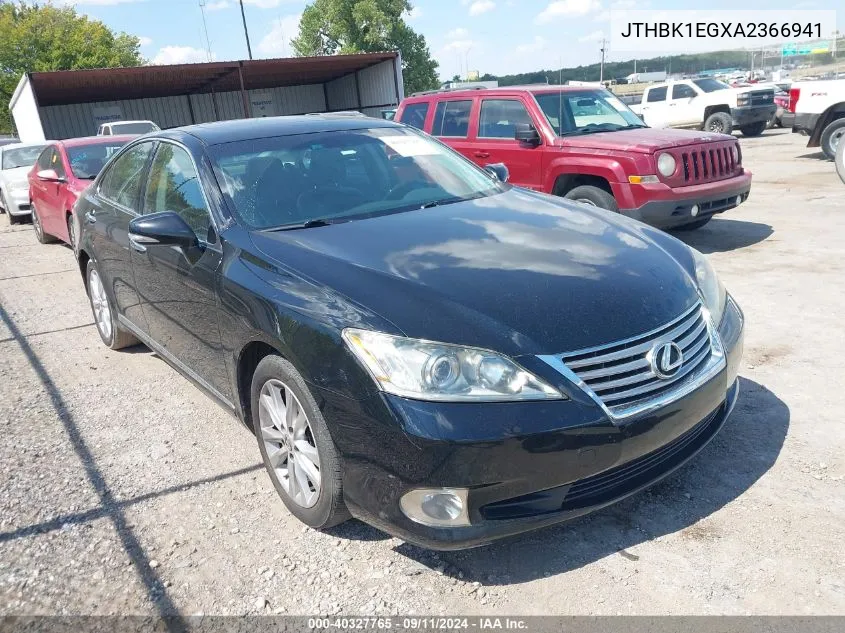 2010 Lexus Es 350 350 VIN: JTHBK1EGXA2366941 Lot: 40327765