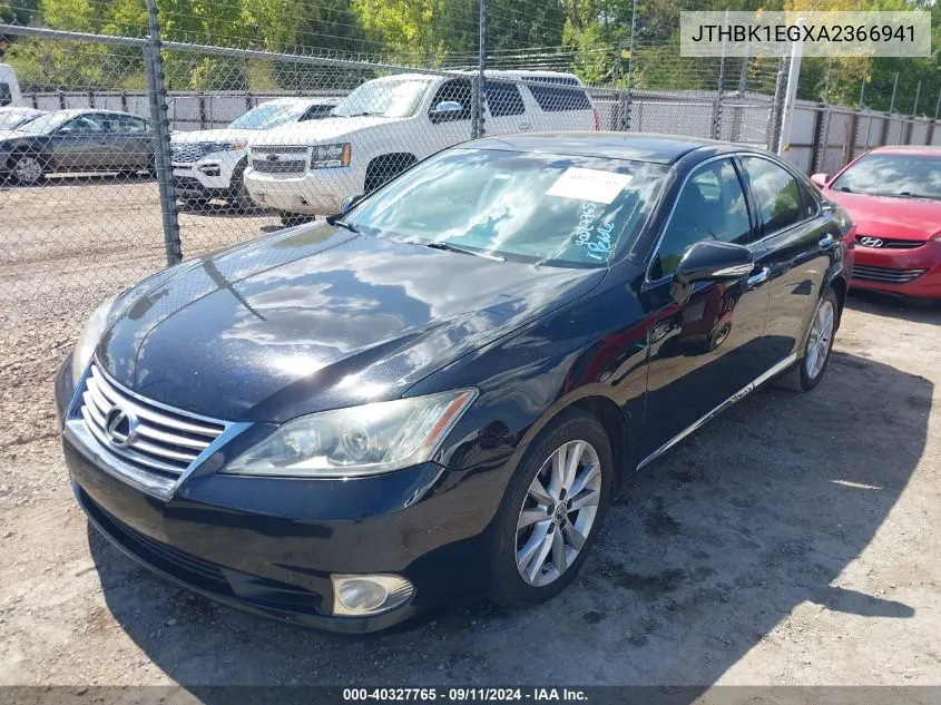 2010 Lexus Es 350 350 VIN: JTHBK1EGXA2366941 Lot: 40327765