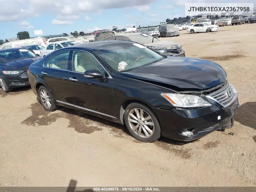 2010 Lexus Es 350 VIN: JTHBK1EGXA2367958 Lot: 40349876