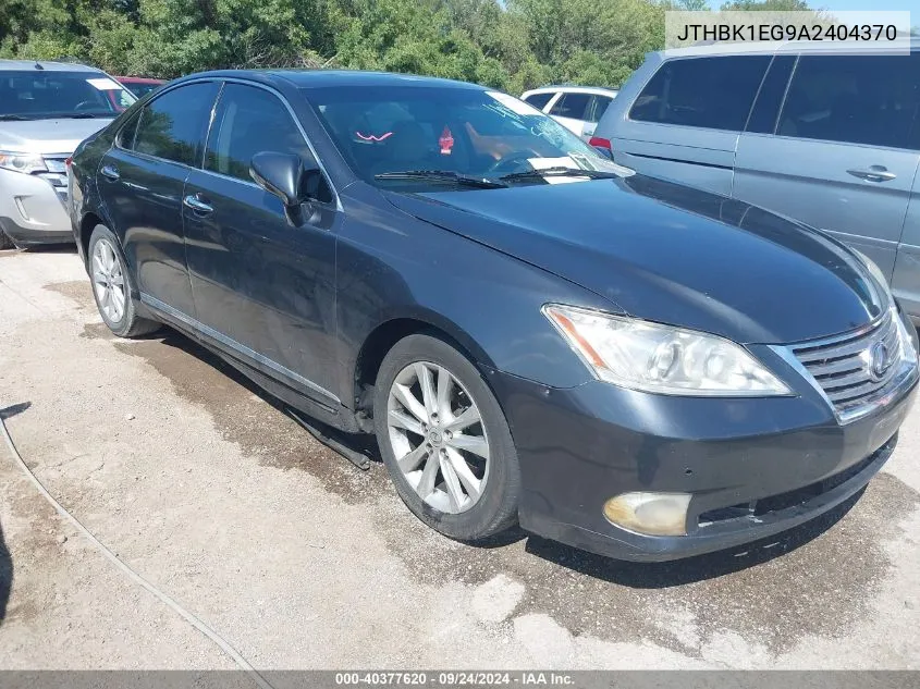 2010 Lexus Es 350 VIN: JTHBK1EG9A2404370 Lot: 40377620