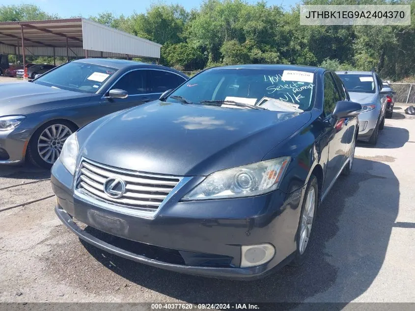 2010 Lexus Es 350 VIN: JTHBK1EG9A2404370 Lot: 40377620