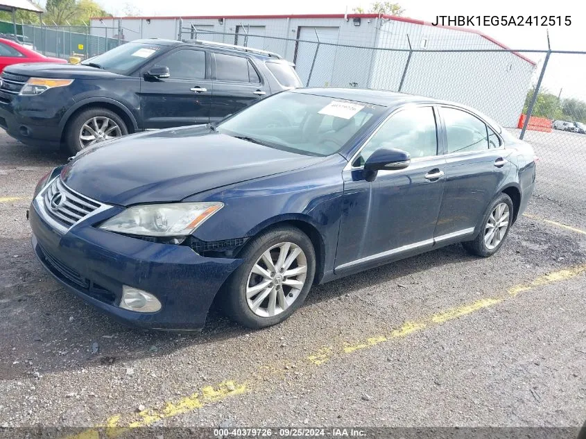 2010 Lexus Es 350 VIN: JTHBK1EG5A2412515 Lot: 40379726