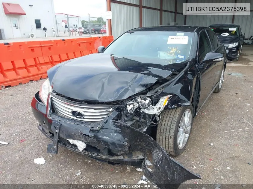 JTHBK1EG5A2375398 2010 Lexus Es 350