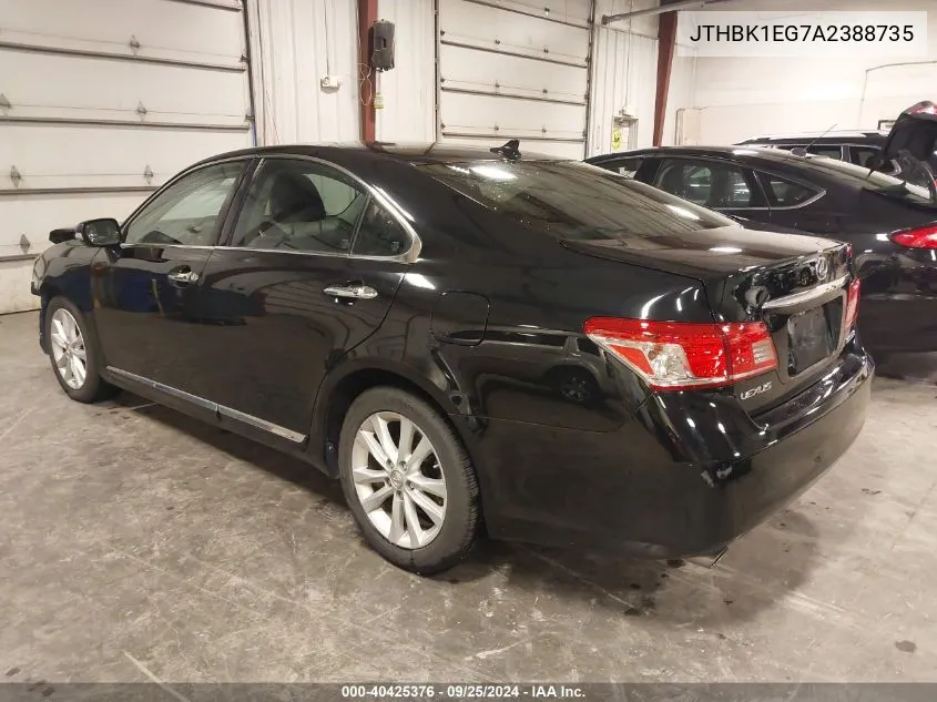 2010 Lexus Es 350 VIN: JTHBK1EG7A2388735 Lot: 40425376