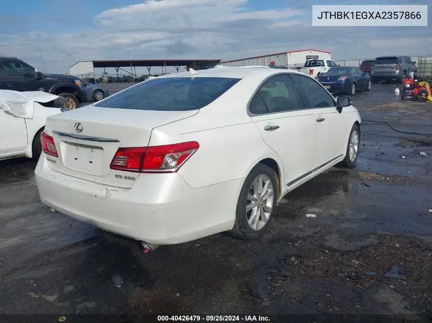 2010 Lexus Es 350 VIN: JTHBK1EGXA2357866 Lot: 40426479