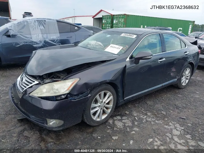 2010 Lexus Es 350 VIN: JTHBK1EG7A2368632 Lot: 40451325