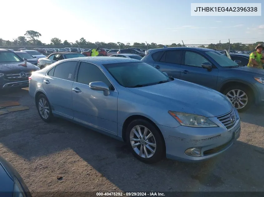 2010 Lexus Es 350 VIN: JTHBK1EG4A2396338 Lot: 40475292