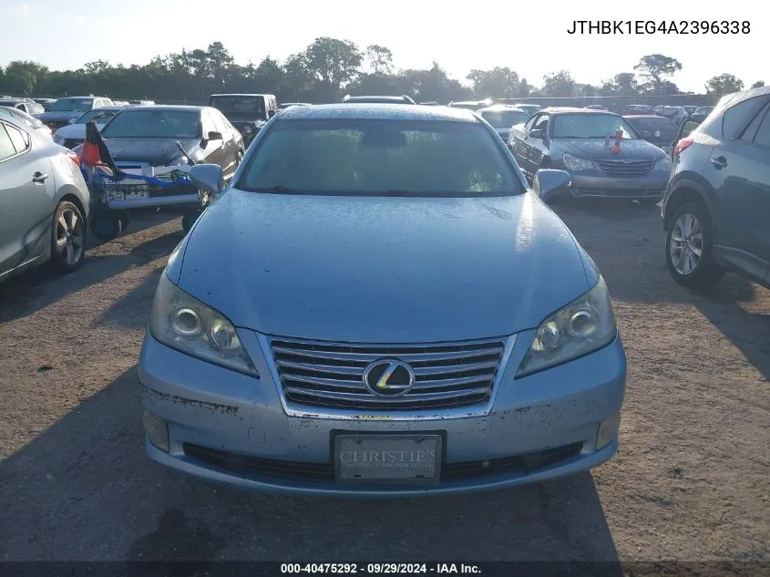 2010 Lexus Es 350 VIN: JTHBK1EG4A2396338 Lot: 40475292