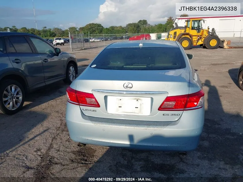 2010 Lexus Es 350 VIN: JTHBK1EG4A2396338 Lot: 40475292