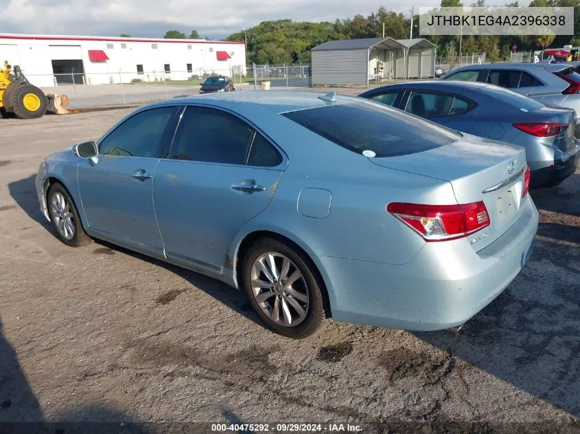 2010 Lexus Es 350 VIN: JTHBK1EG4A2396338 Lot: 40475292