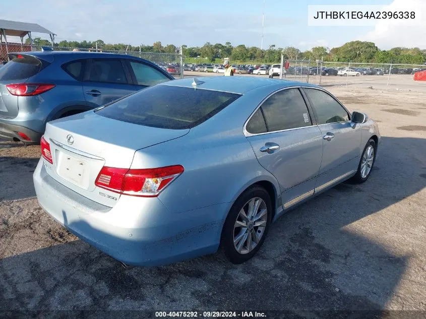 JTHBK1EG4A2396338 2010 Lexus Es 350