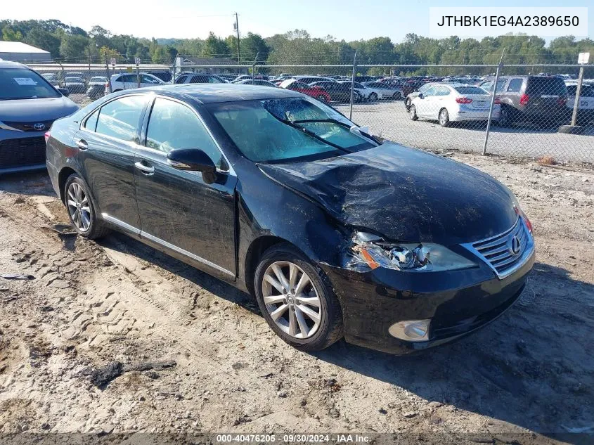 JTHBK1EG4A2389650 2010 Lexus Es 350