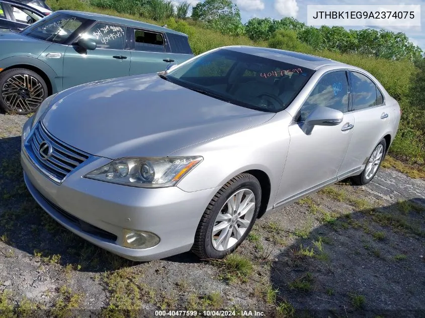 2010 Lexus Es 350 VIN: JTHBK1EG9A2374075 Lot: 40477599