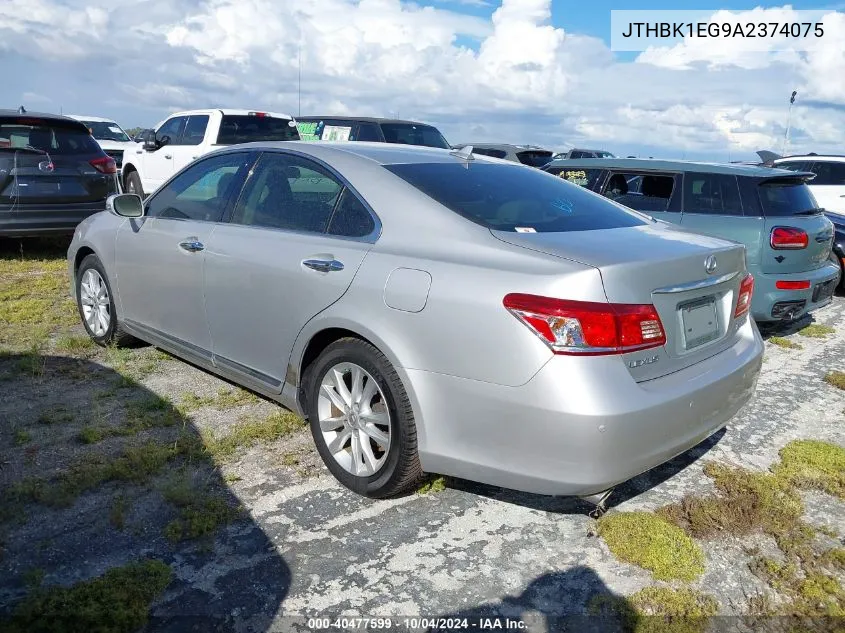 2010 Lexus Es 350 VIN: JTHBK1EG9A2374075 Lot: 40477599