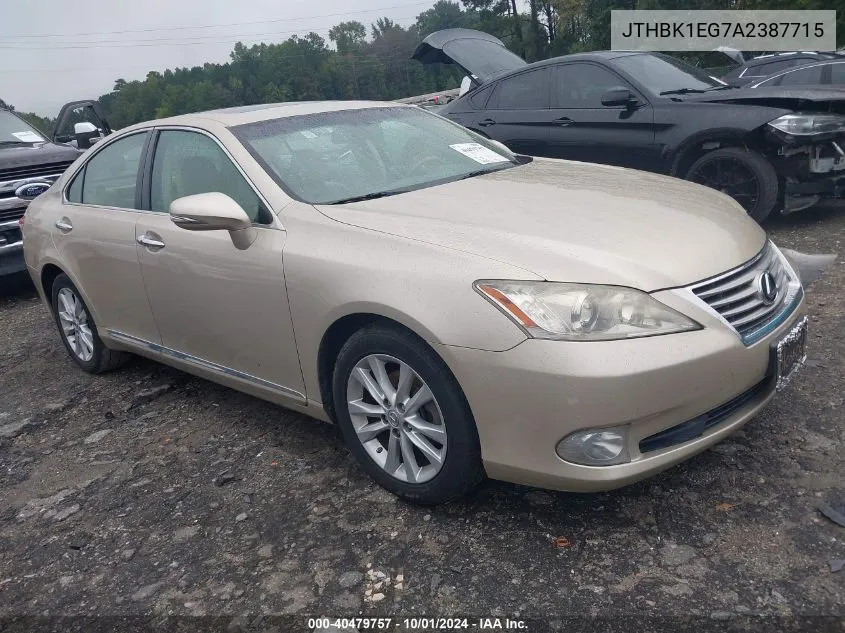 2010 Lexus Es 350 VIN: JTHBK1EG7A2387715 Lot: 40479757