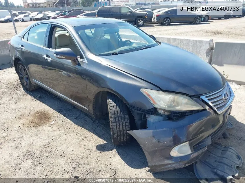 2010 Lexus Es 350 VIN: JTHBK1EGXA2400733 Lot: 40507072