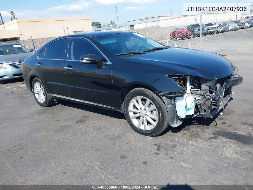 JTHBK1EG4A2407936 2010 Lexus Es 350