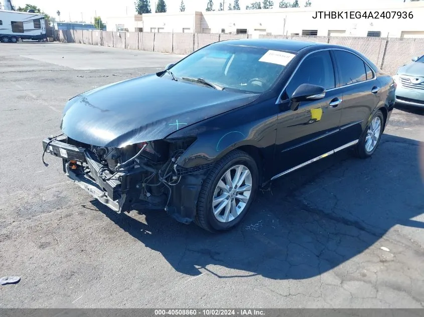 JTHBK1EG4A2407936 2010 Lexus Es 350