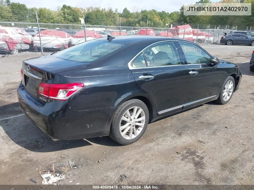 2010 Lexus Es 350 VIN: JTHBK1EG1A2402970 Lot: 40509478