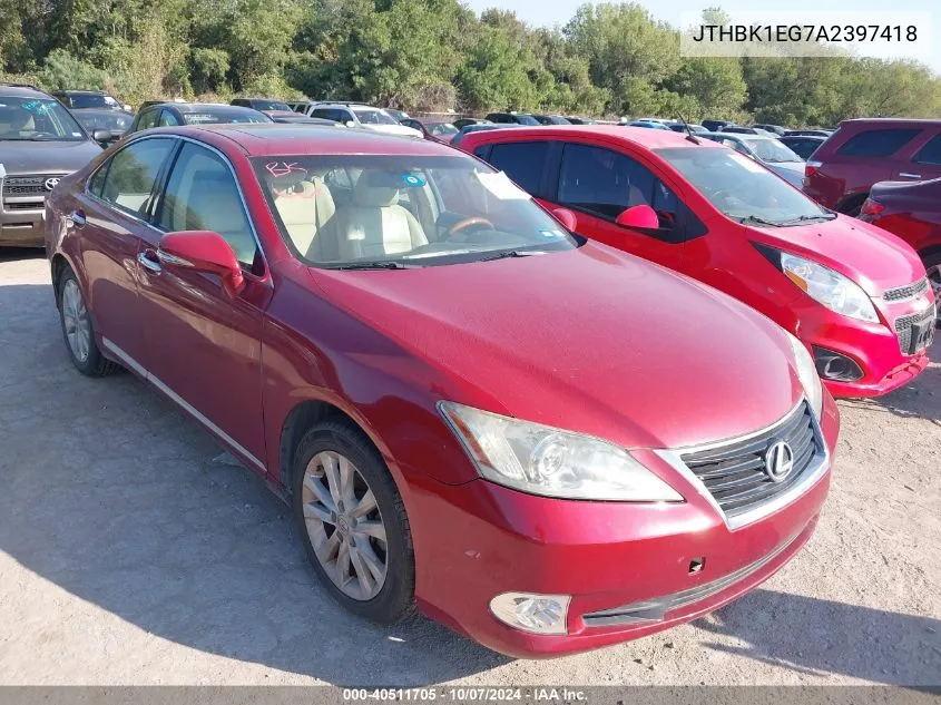 JTHBK1EG7A2397418 2010 Lexus Es 350 350