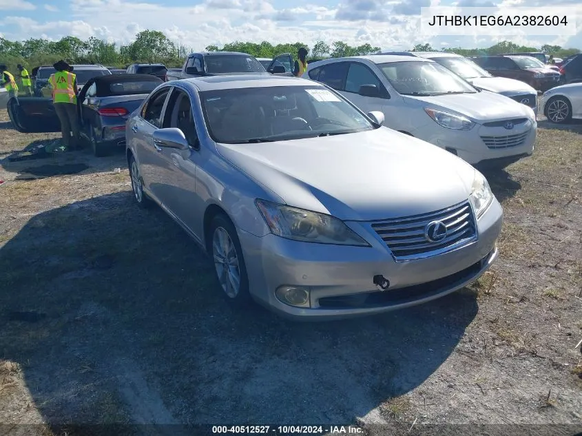 JTHBK1EG6A2382604 2010 Lexus Es 350