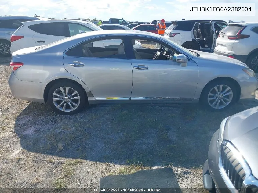 JTHBK1EG6A2382604 2010 Lexus Es 350