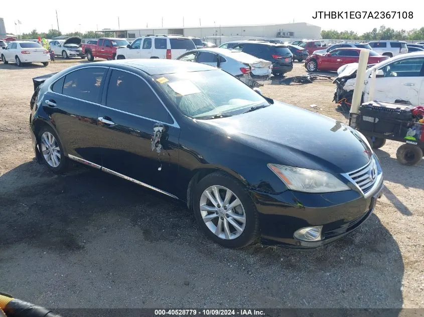 2010 Lexus Es 350 VIN: JTHBK1EG7A2367108 Lot: 40528779