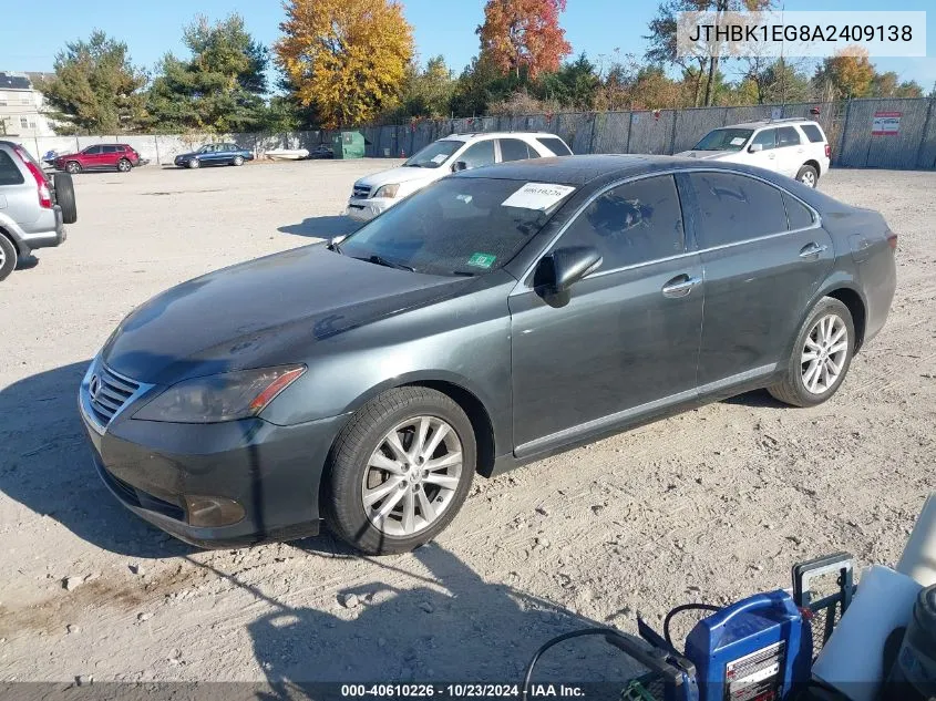 2010 Lexus Es 350 VIN: JTHBK1EG8A2409138 Lot: 40610226