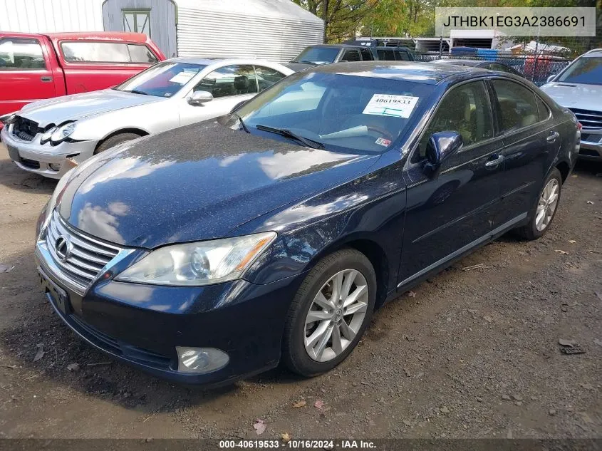 2010 Lexus Es 350 VIN: JTHBK1EG3A2386691 Lot: 40619533