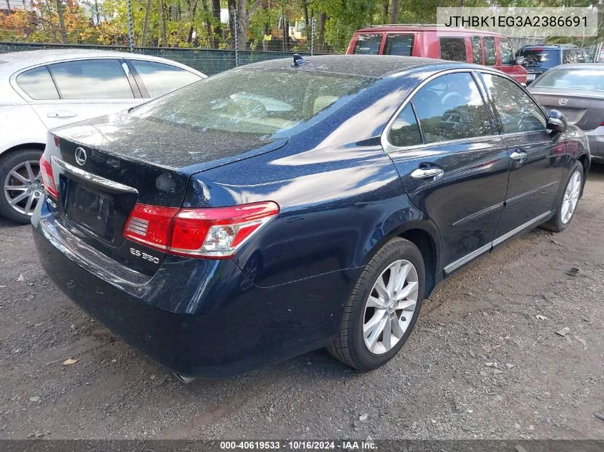 2010 Lexus Es 350 VIN: JTHBK1EG3A2386691 Lot: 40619533