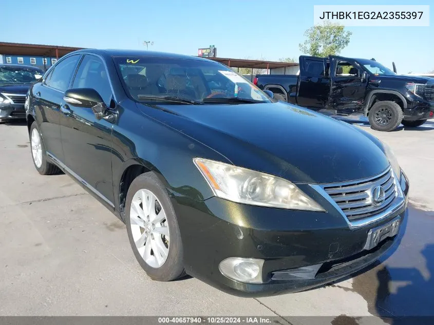 2010 Lexus Es 350 VIN: JTHBK1EG2A2355397 Lot: 40657940