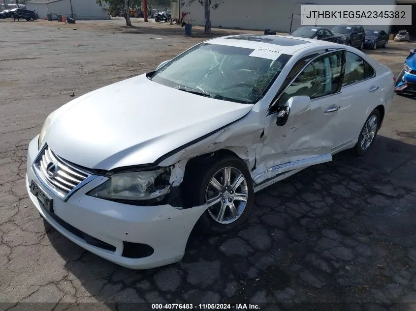 JTHBK1EG5A2345382 2010 Lexus Es 350