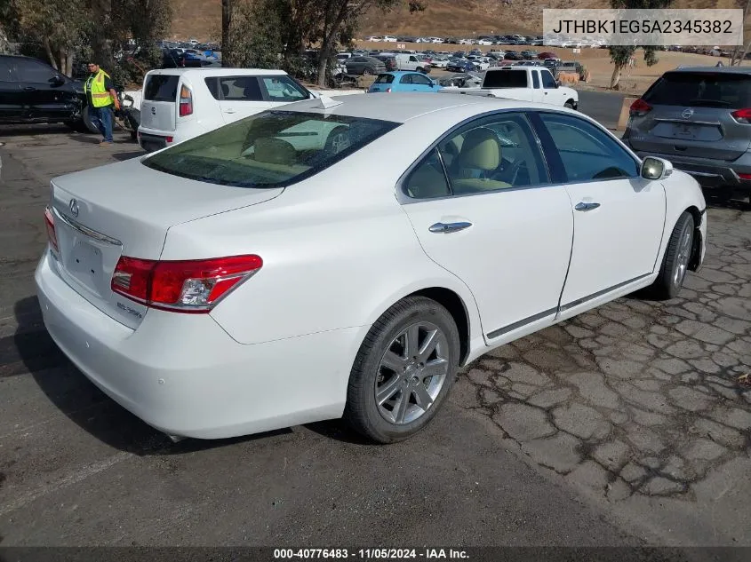 JTHBK1EG5A2345382 2010 Lexus Es 350