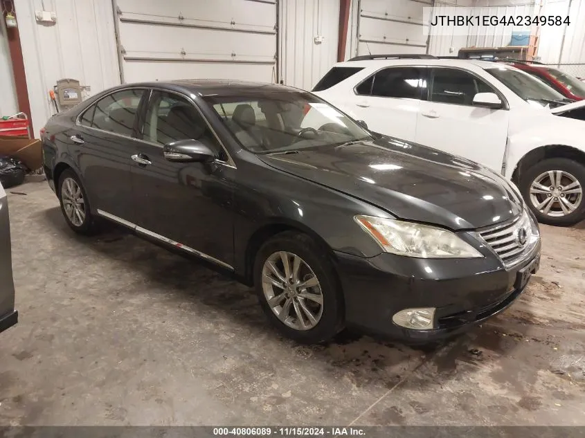 2010 Lexus Es 350 VIN: JTHBK1EG4A2349584 Lot: 40806089