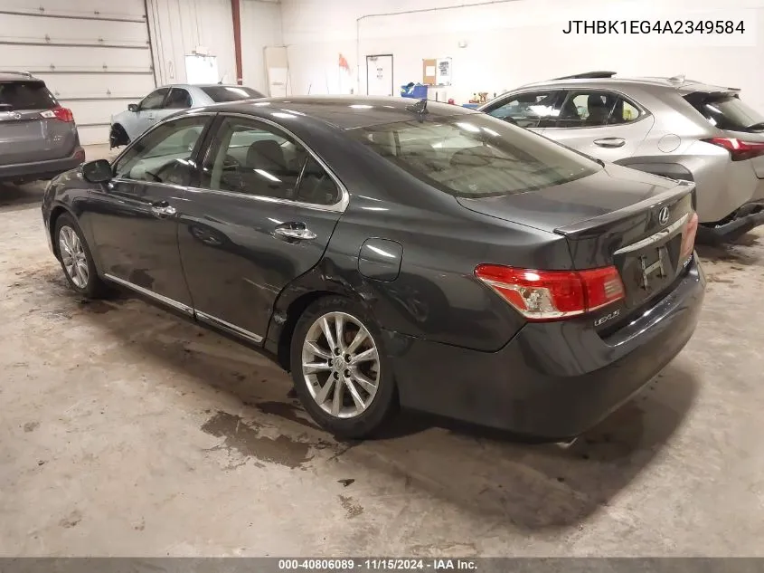 2010 Lexus Es 350 VIN: JTHBK1EG4A2349584 Lot: 40806089