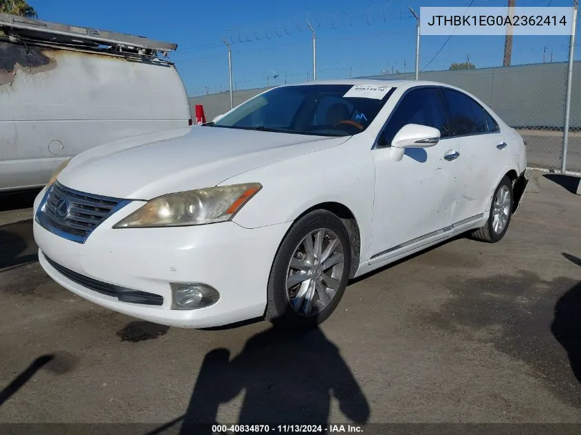 JTHBK1EG0A2362414 2010 Lexus Es 350