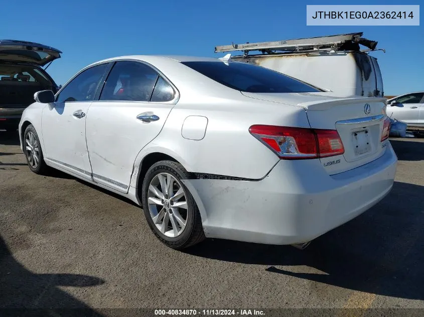 JTHBK1EG0A2362414 2010 Lexus Es 350