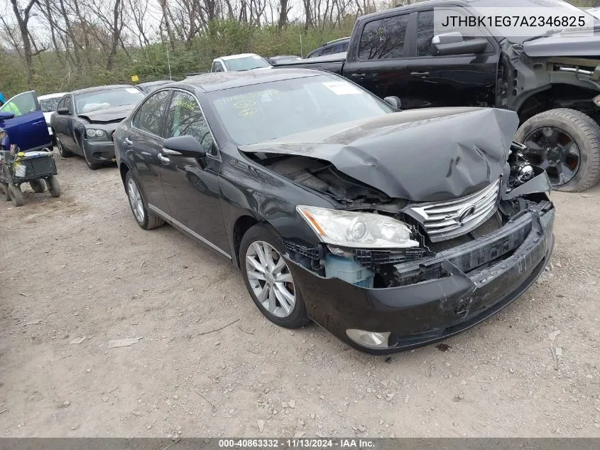 2010 Lexus Es 350 VIN: JTHBK1EG7A2346825 Lot: 40863332