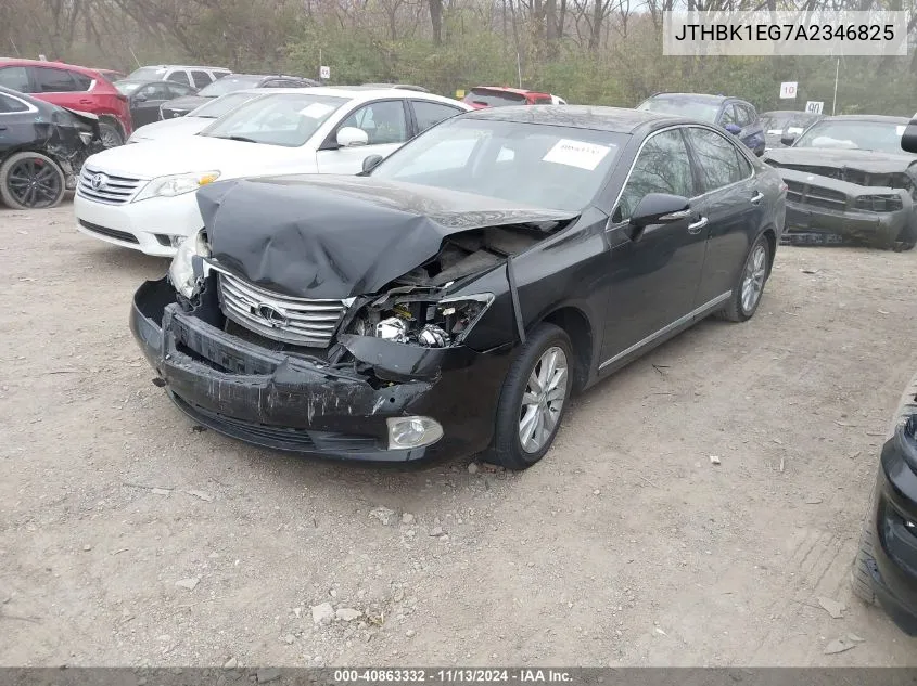 2010 Lexus Es 350 VIN: JTHBK1EG7A2346825 Lot: 40863332