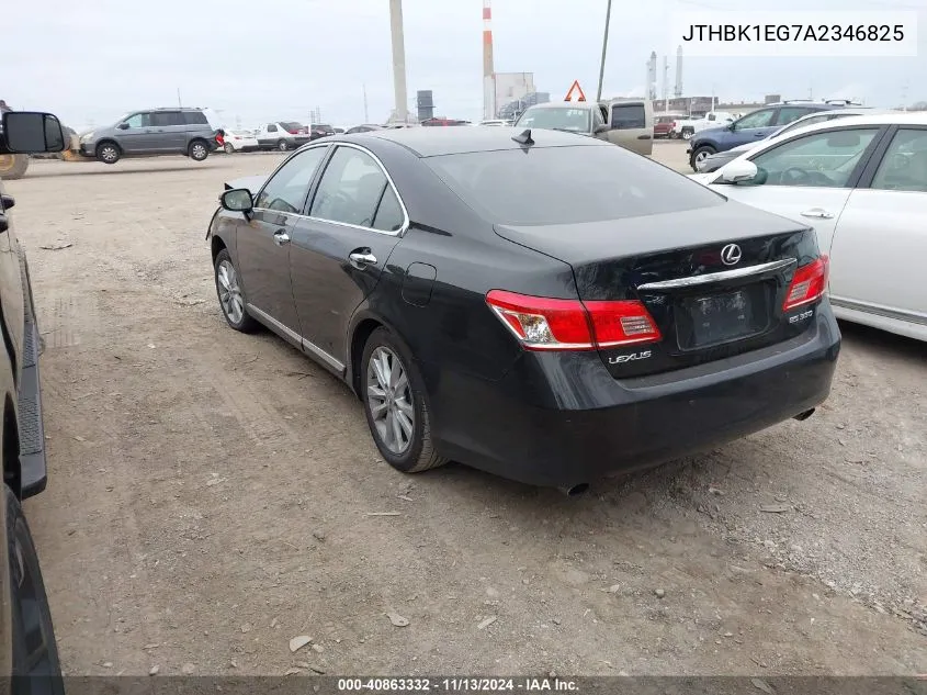 2010 Lexus Es 350 VIN: JTHBK1EG7A2346825 Lot: 40863332