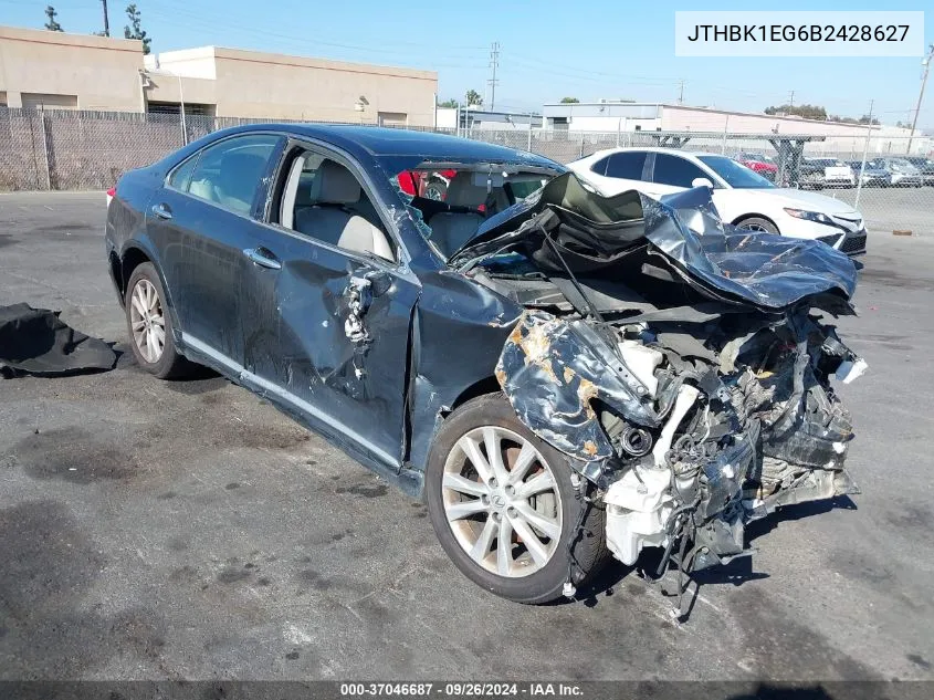 2011 Lexus Es 350 VIN: JTHBK1EG6B2428627 Lot: 37046687