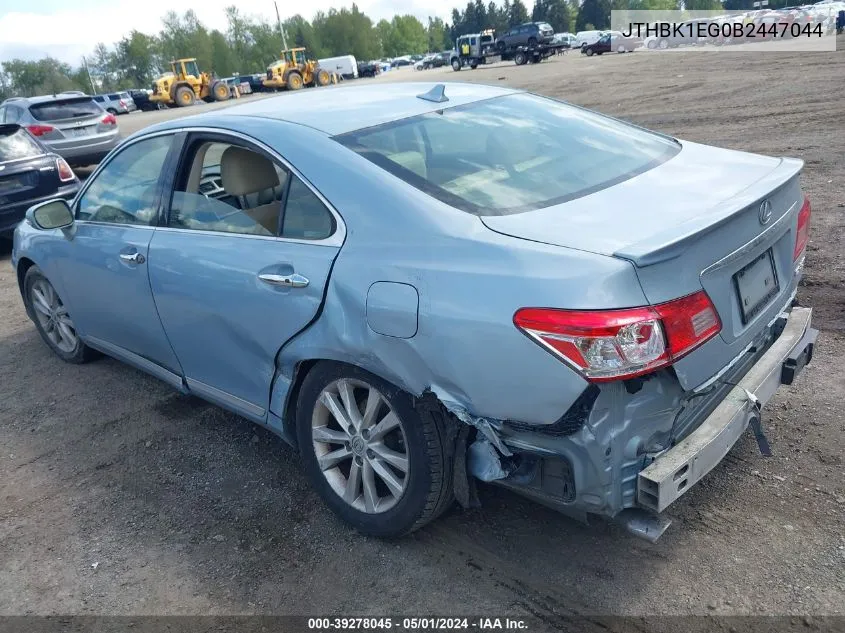 2011 Lexus Es 350 VIN: JTHBK1EG0B2447044 Lot: 39278045