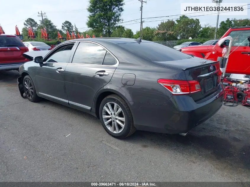 2011 Lexus Es 350 VIN: JTHBK1EG3B2441836 Lot: 39663471