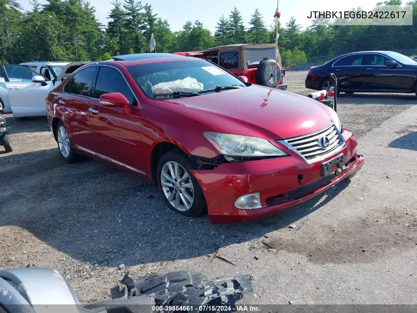 2011 Lexus Es 350 VIN: JTHBK1EG6B2422617 Lot: 39854661