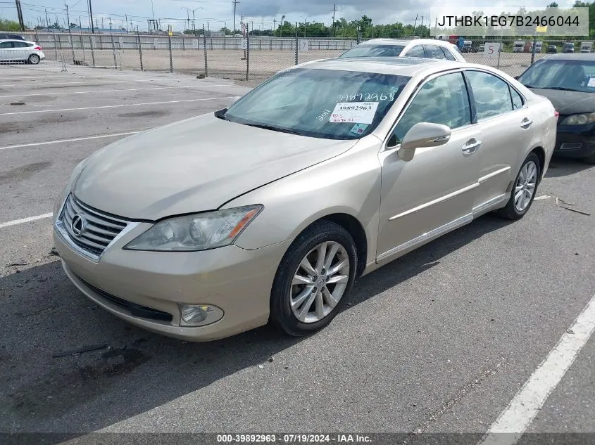 2011 Lexus Es 350 VIN: JTHBK1EG7B2466044 Lot: 39892963