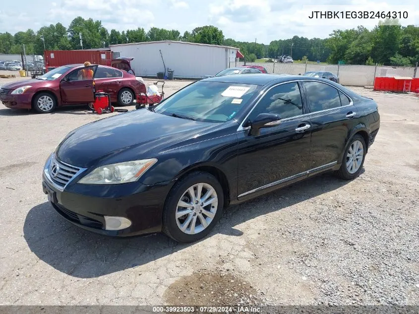 2011 Lexus Es 350 VIN: JTHBK1EG3B2464310 Lot: 39923503