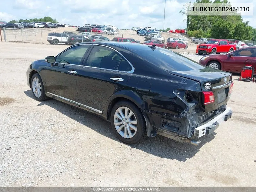 2011 Lexus Es 350 VIN: JTHBK1EG3B2464310 Lot: 39923503