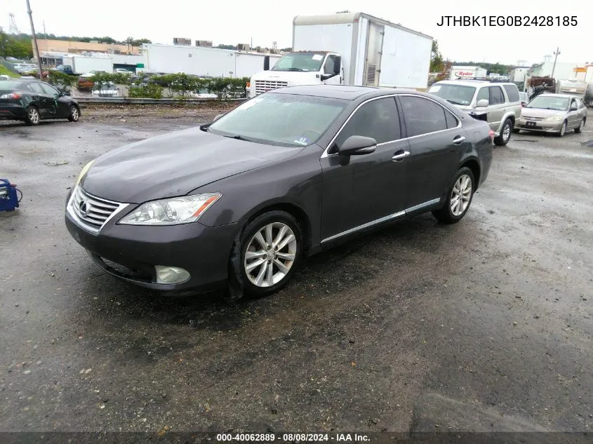 JTHBK1EG0B2428185 2011 Lexus Es 350